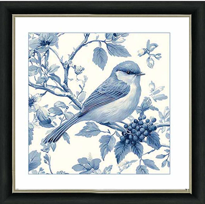 AN2168 Blue Delft Bird Facing Right