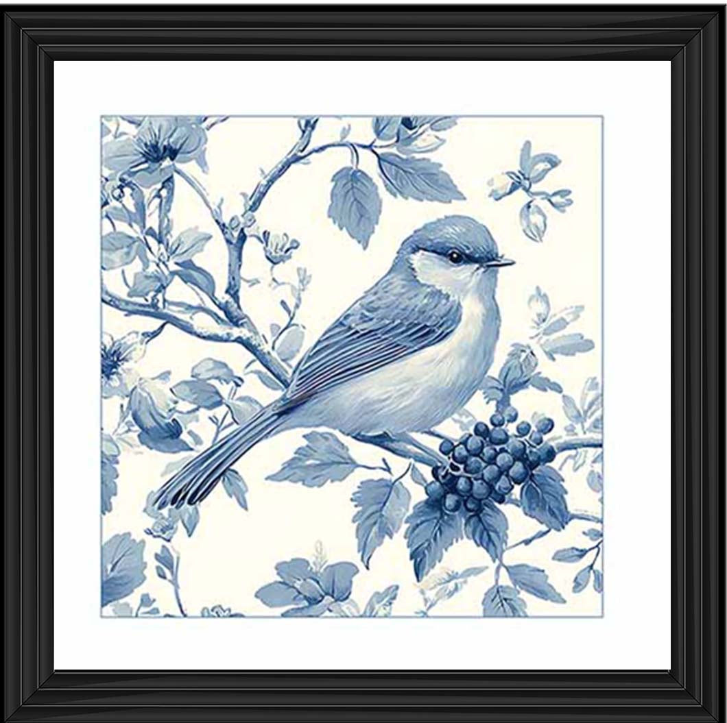 AN2168 Blue Delft Bird Facing Right