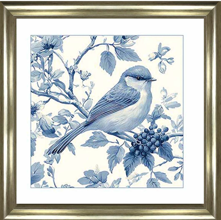 AN2168 Blue Delft Bird Facing Right