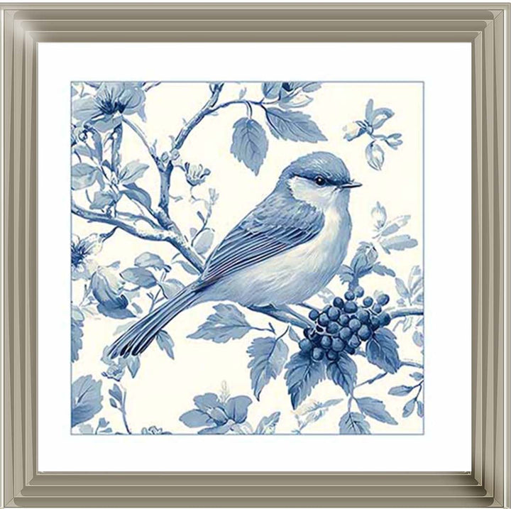 AN2168 Blue Delft Bird Facing Right