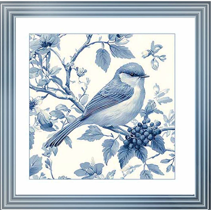 AN2168 Blue Delft Bird Facing Right