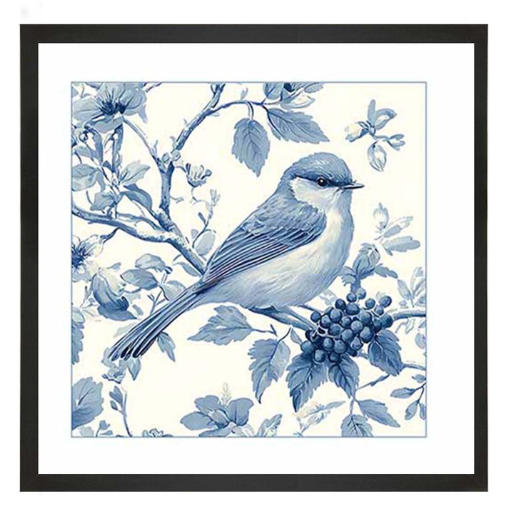 AN2168 Blue Delft Bird Facing Right