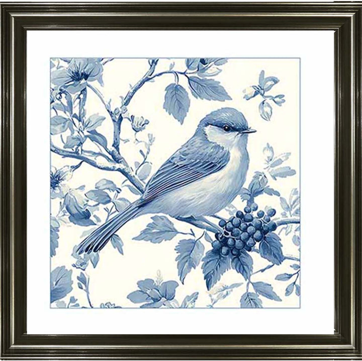 AN2168 Blue Delft Bird Facing Right