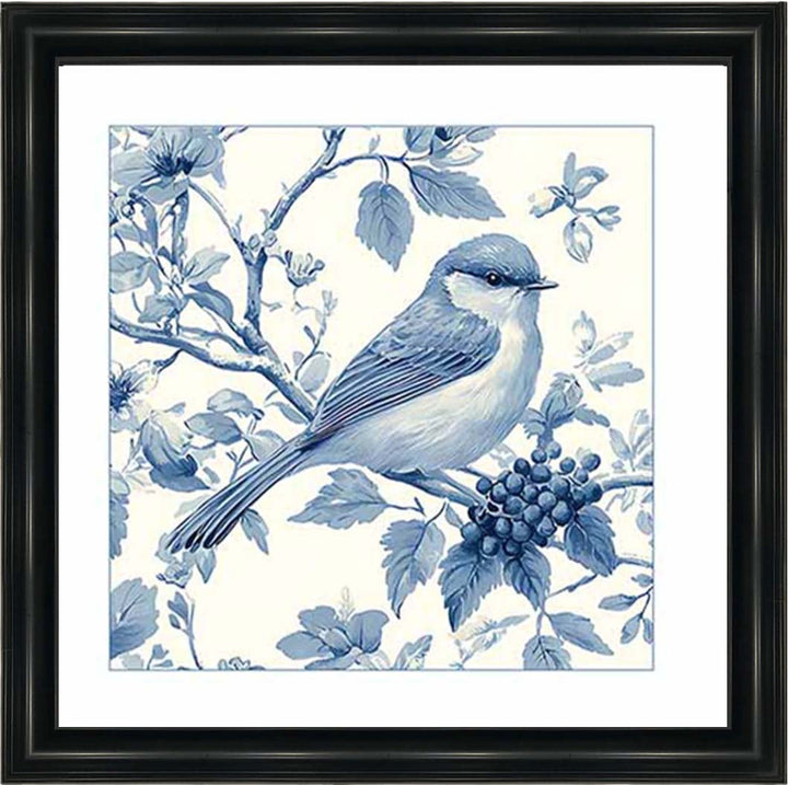 AN2168 Blue Delft Bird Facing Right