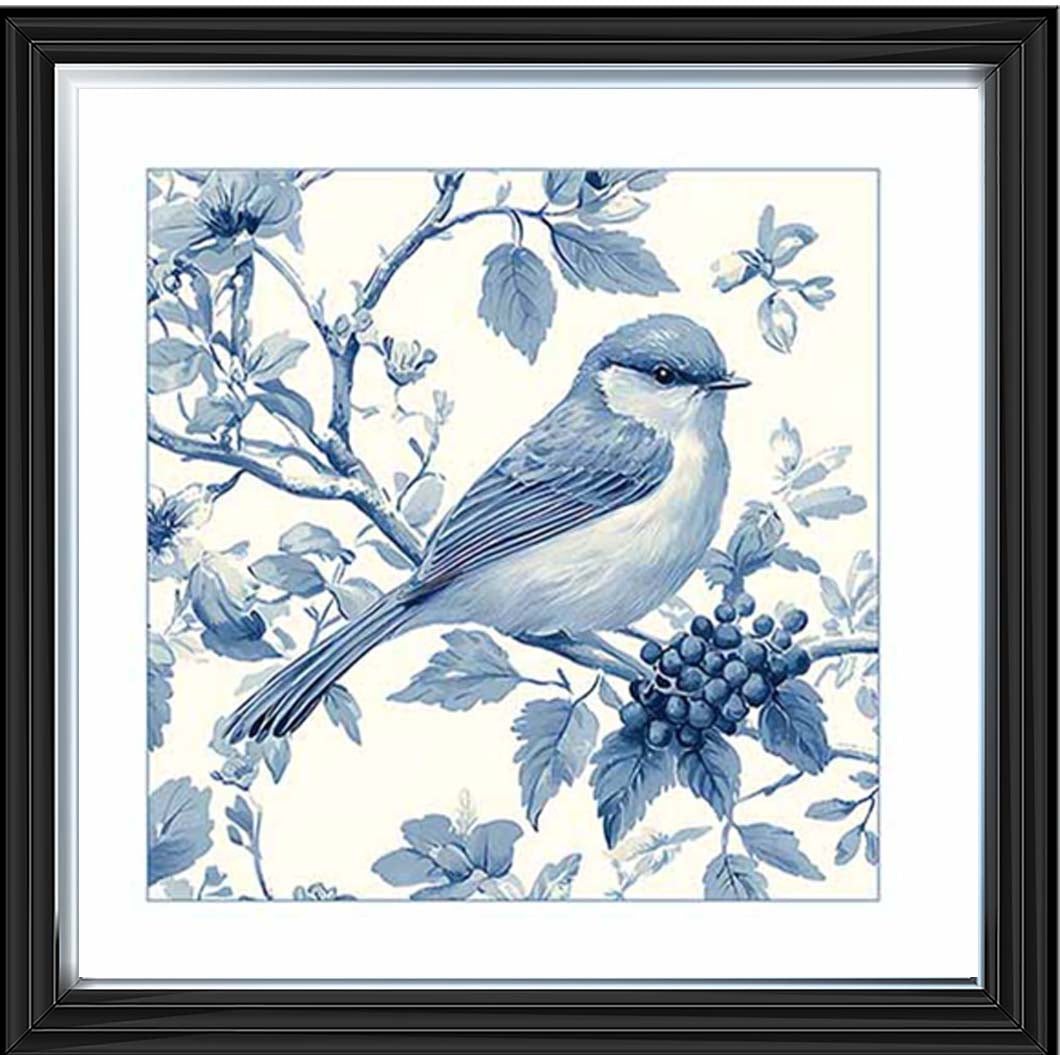 AN2168 Blue Delft Bird Facing Right