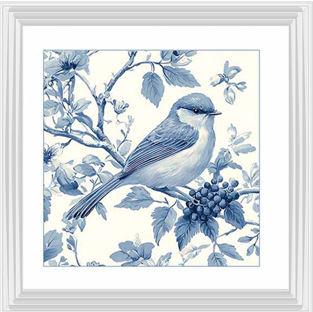 AN2168 Blue Delft Bird Facing Right