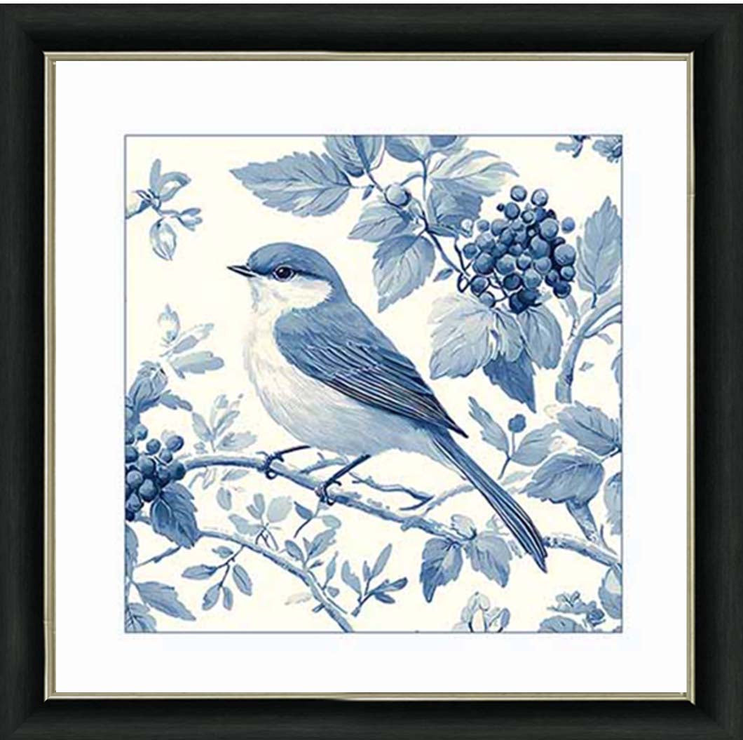 AN2169 Blue Delft Bird Facing Right