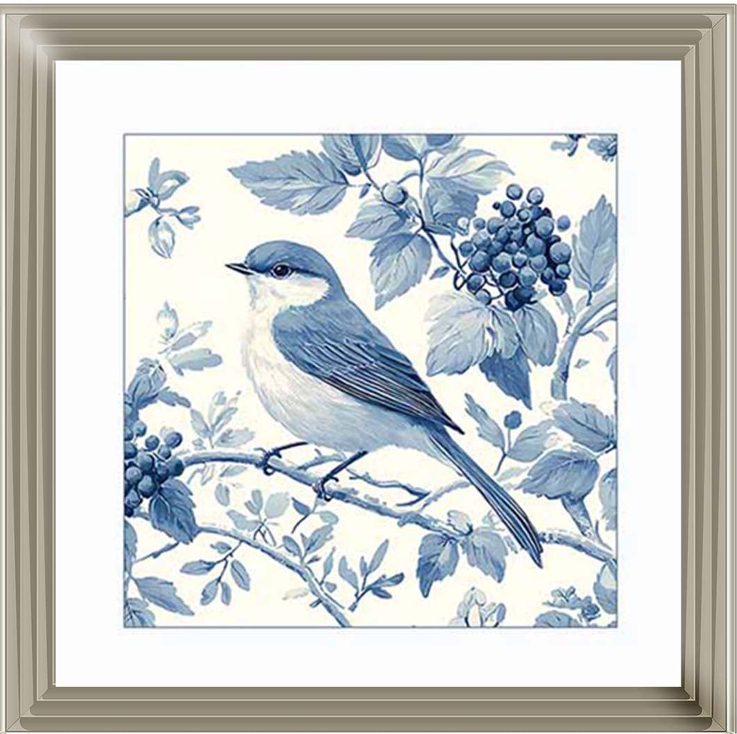 AN2169 Blue Delft Bird Facing Right