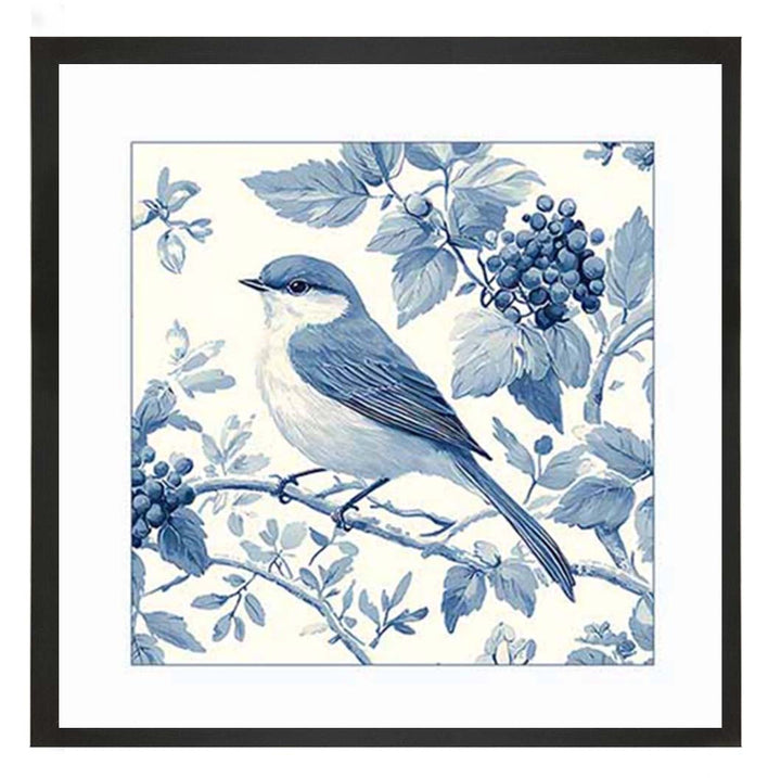 AN2169 Blue Delft Bird Facing Right