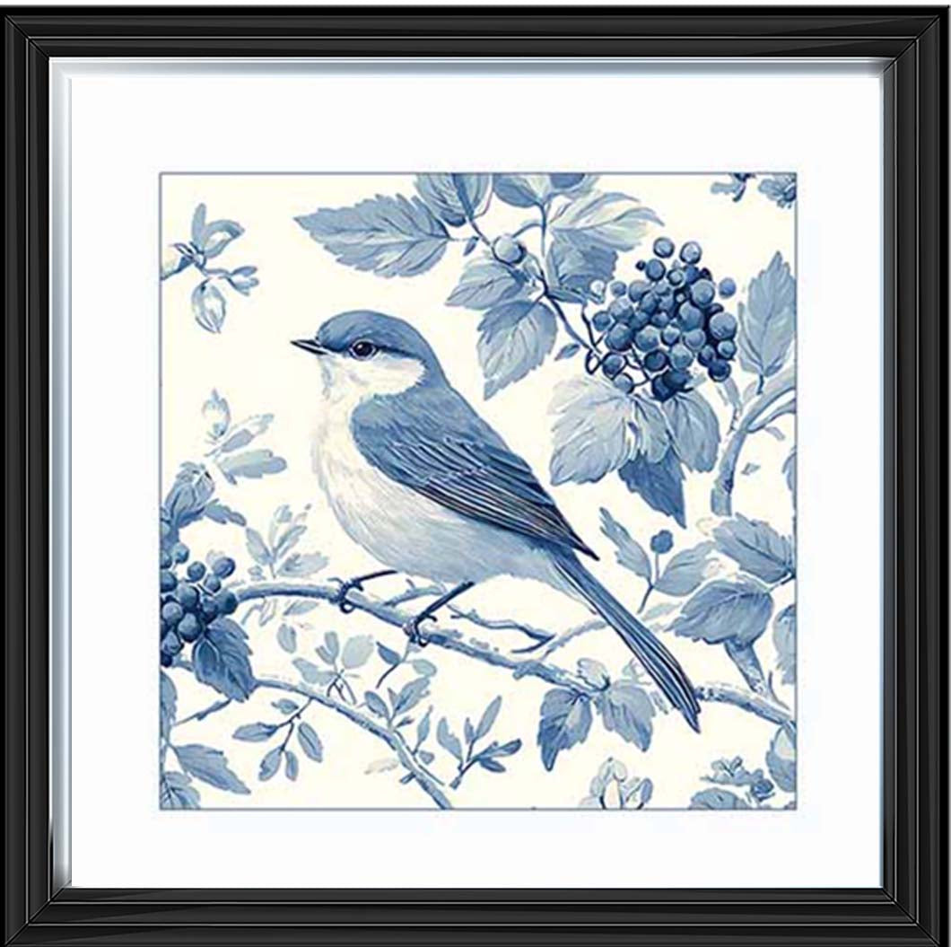 AN2169 Blue Delft Bird Facing Right