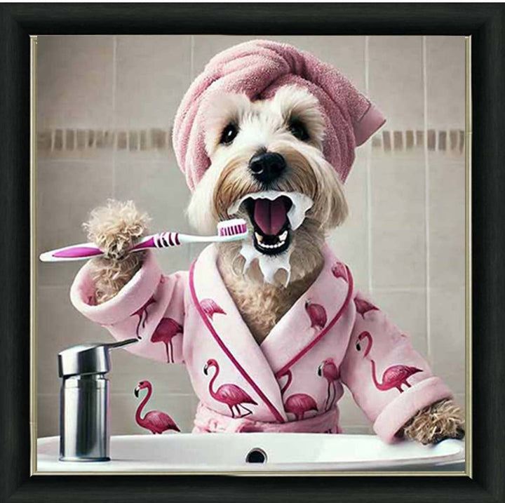 AN2200 Westie Brushing Teath ||