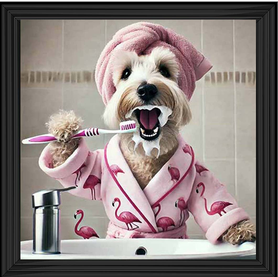 AN2200 Westie Brushing Teath ||
