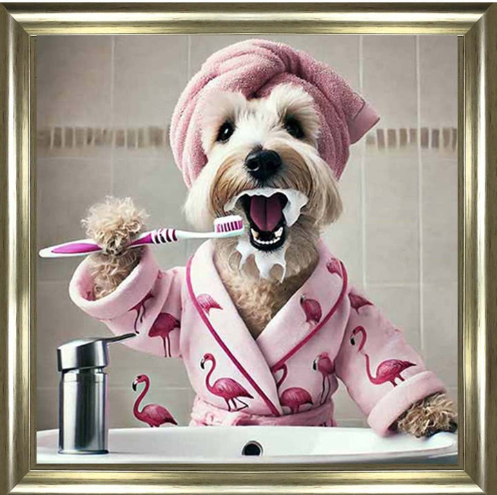 AN2200 Westie Brushing Teath ||