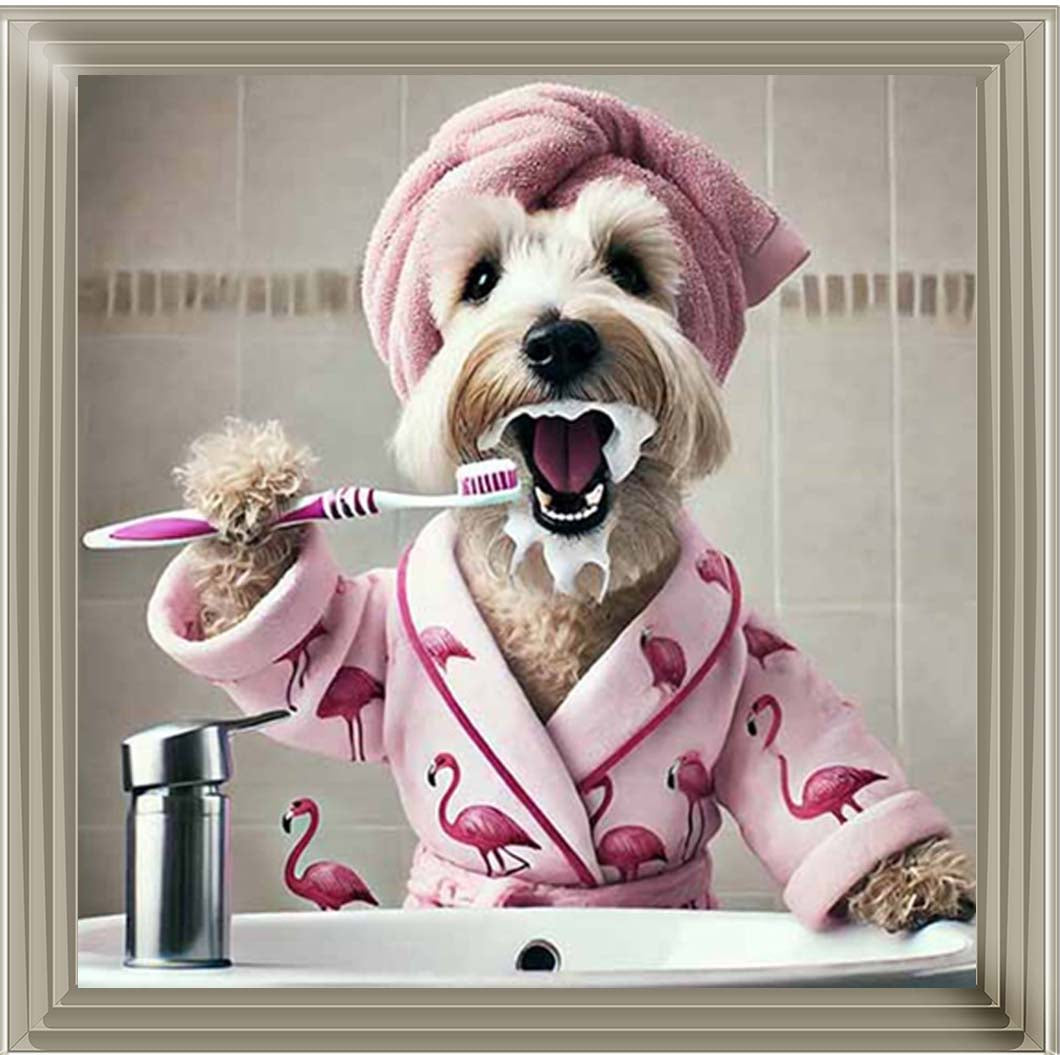 AN2200 Westie Brushing Teath ||