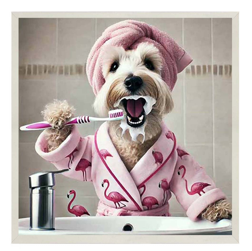AN2200 Westie Brushing Teath ||