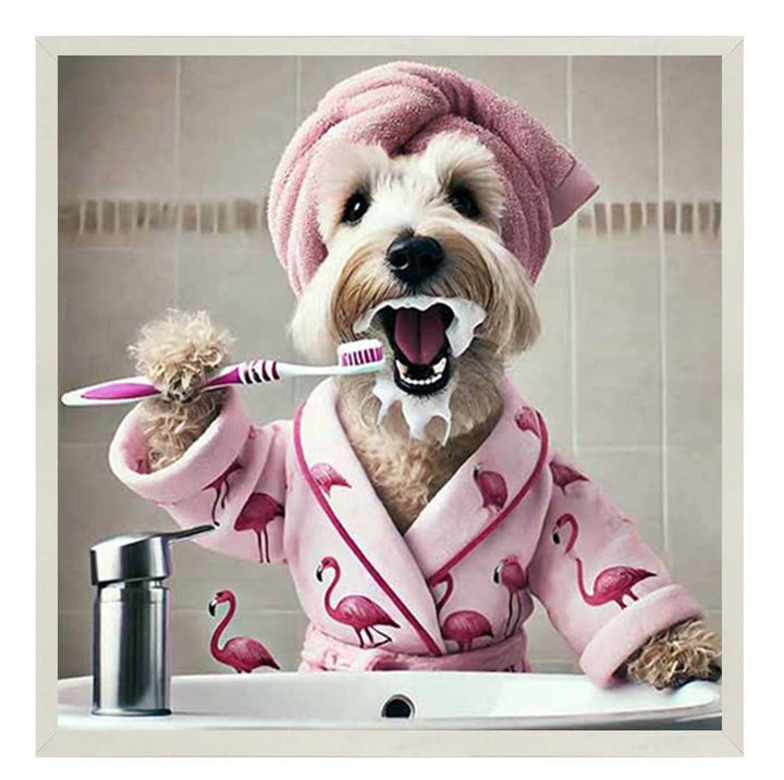 AN2200 Westie Brushing Teath ||