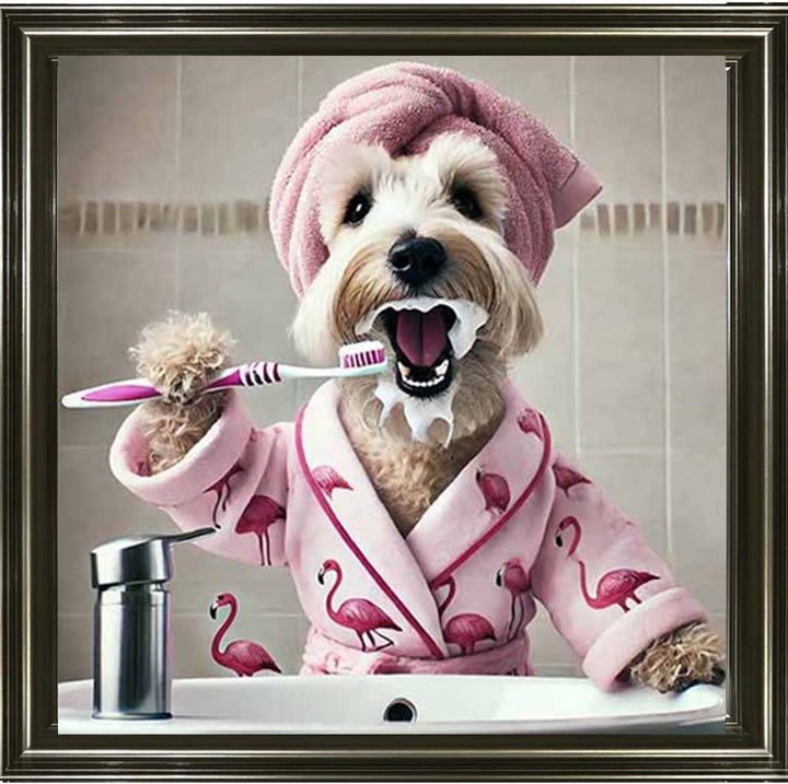 AN2200 Westie Brushing Teath ||
