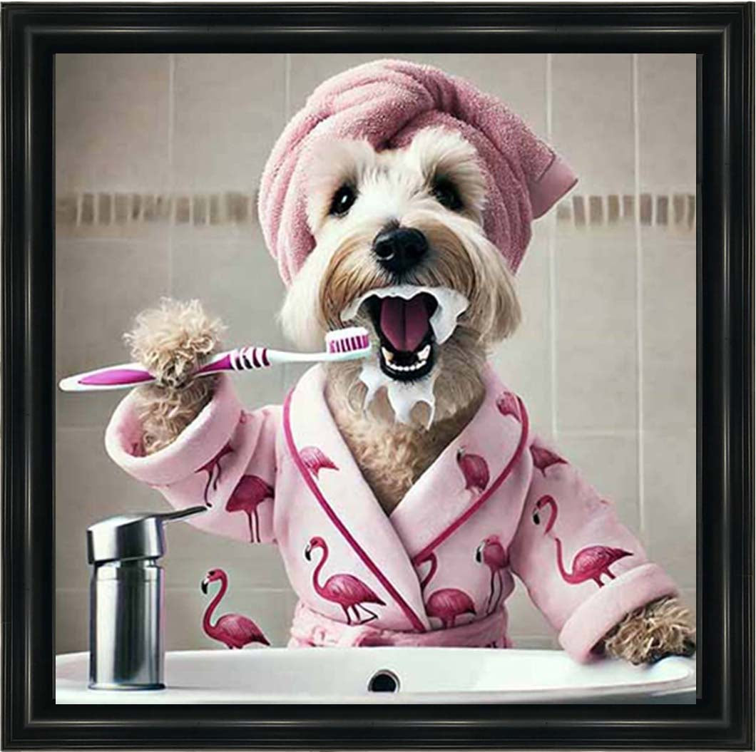 AN2200 Westie Brushing Teath ||