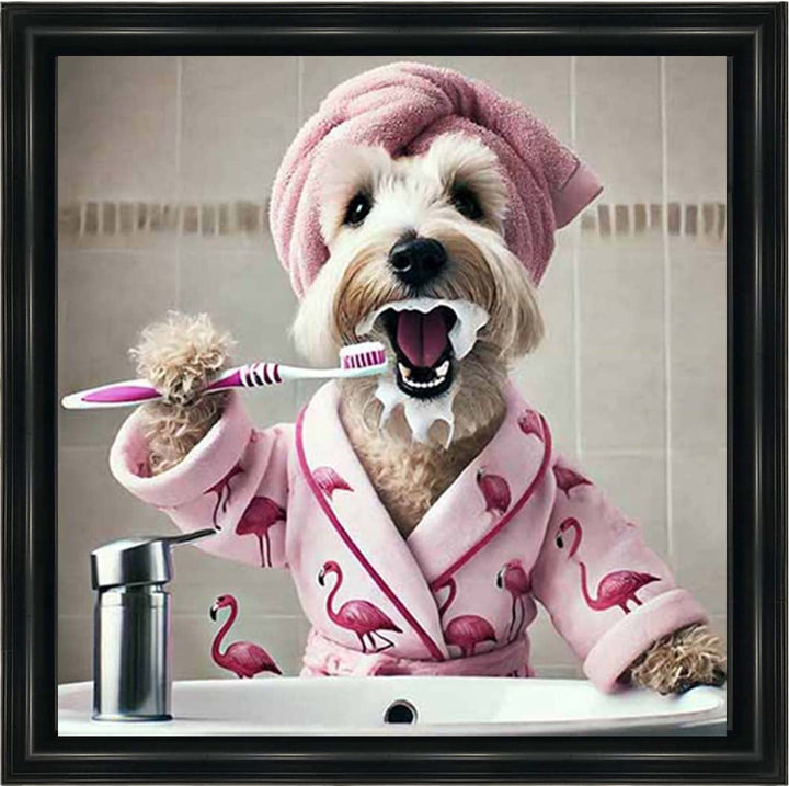 AN2200 Westie Brushing Teath ||