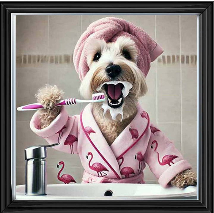 AN2200 Westie Brushing Teath ||