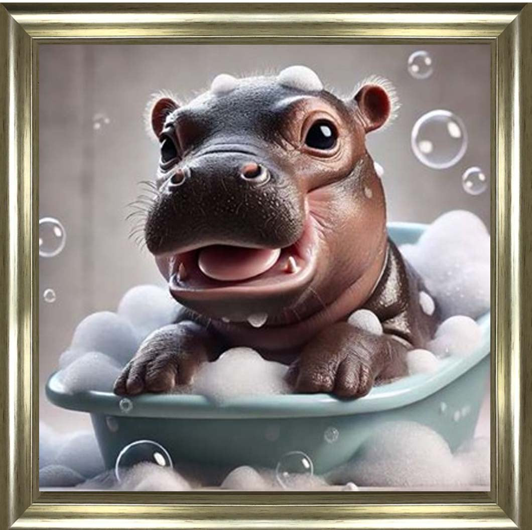 AN2203 Baby Hippo Enjoy Bathing