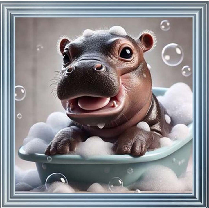 AN2203 Baby Hippo Enjoy Bathing