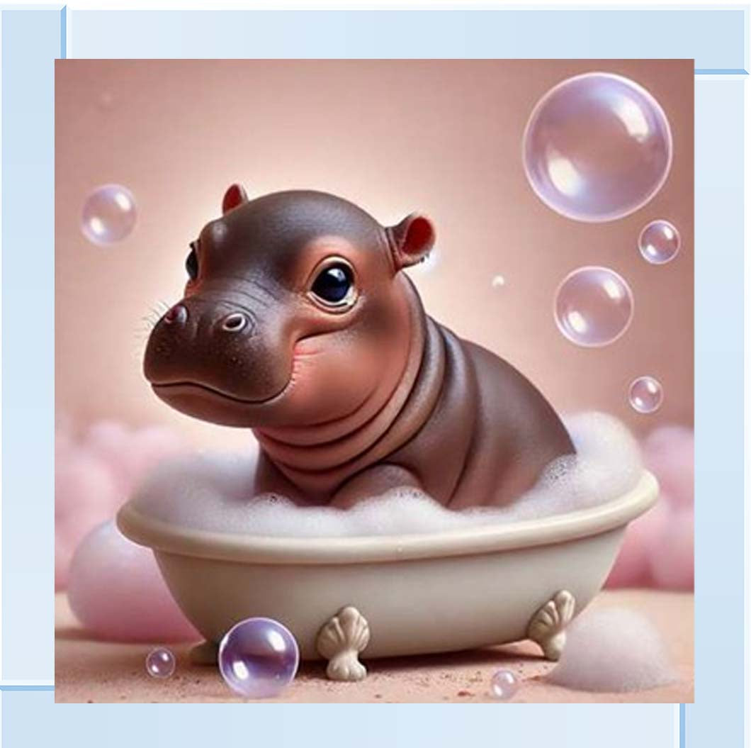 AN2204 Bathing Baby Hippo