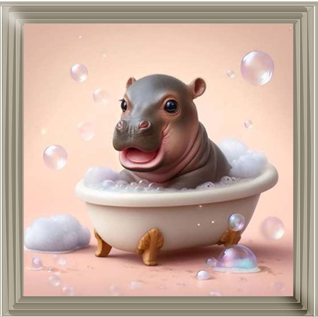 AN2205 Happy Baby Hippo in Tub