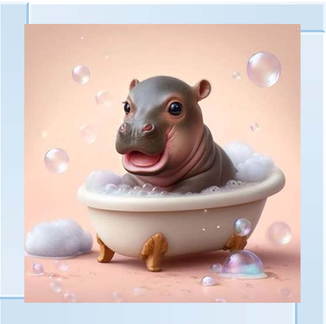 AN2205 Happy Baby Hippo in Tub