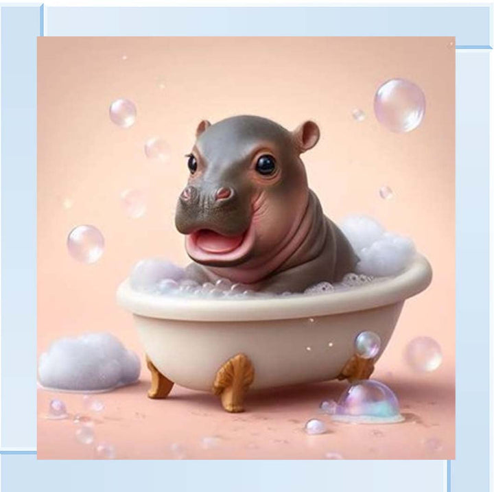 AN2205 Happy Baby Hippo in Tub