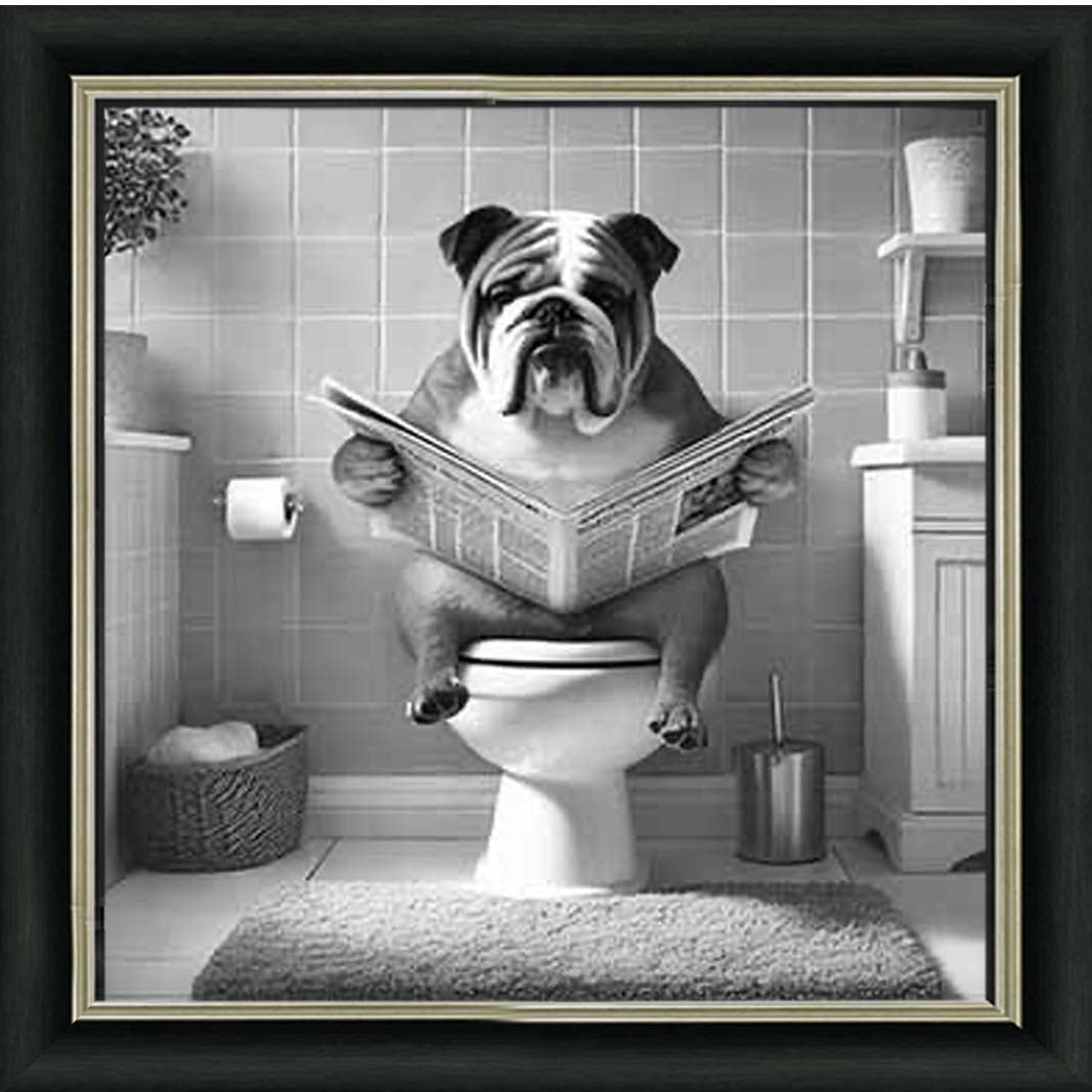 AN2210 BULLDOG ON THE TOILET
