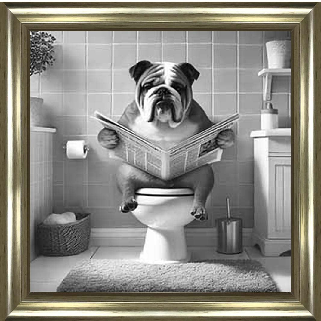 AN2210 BULLDOG ON THE TOILET