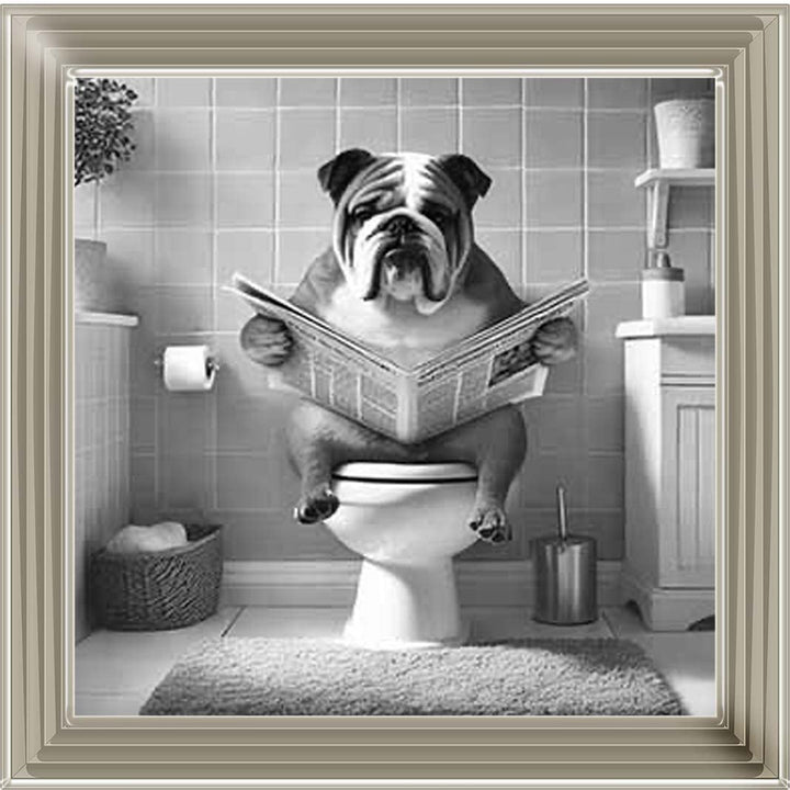 AN2210 BULLDOG ON THE TOILET
