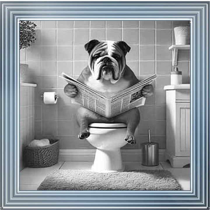 AN2210 BULLDOG ON THE TOILET