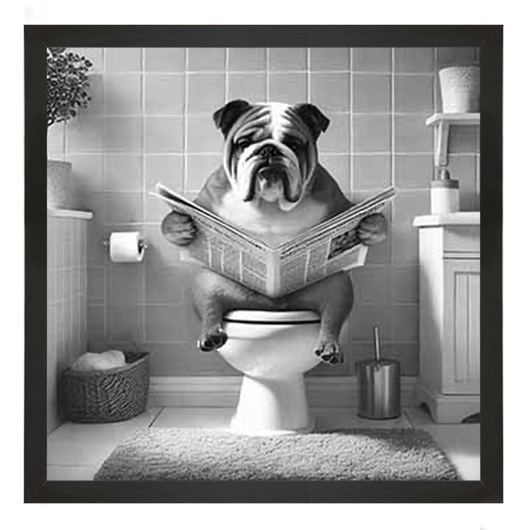 AN2210 BULLDOG ON THE TOILET