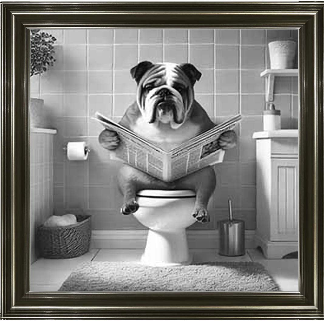 AN2210 BULLDOG ON THE TOILET