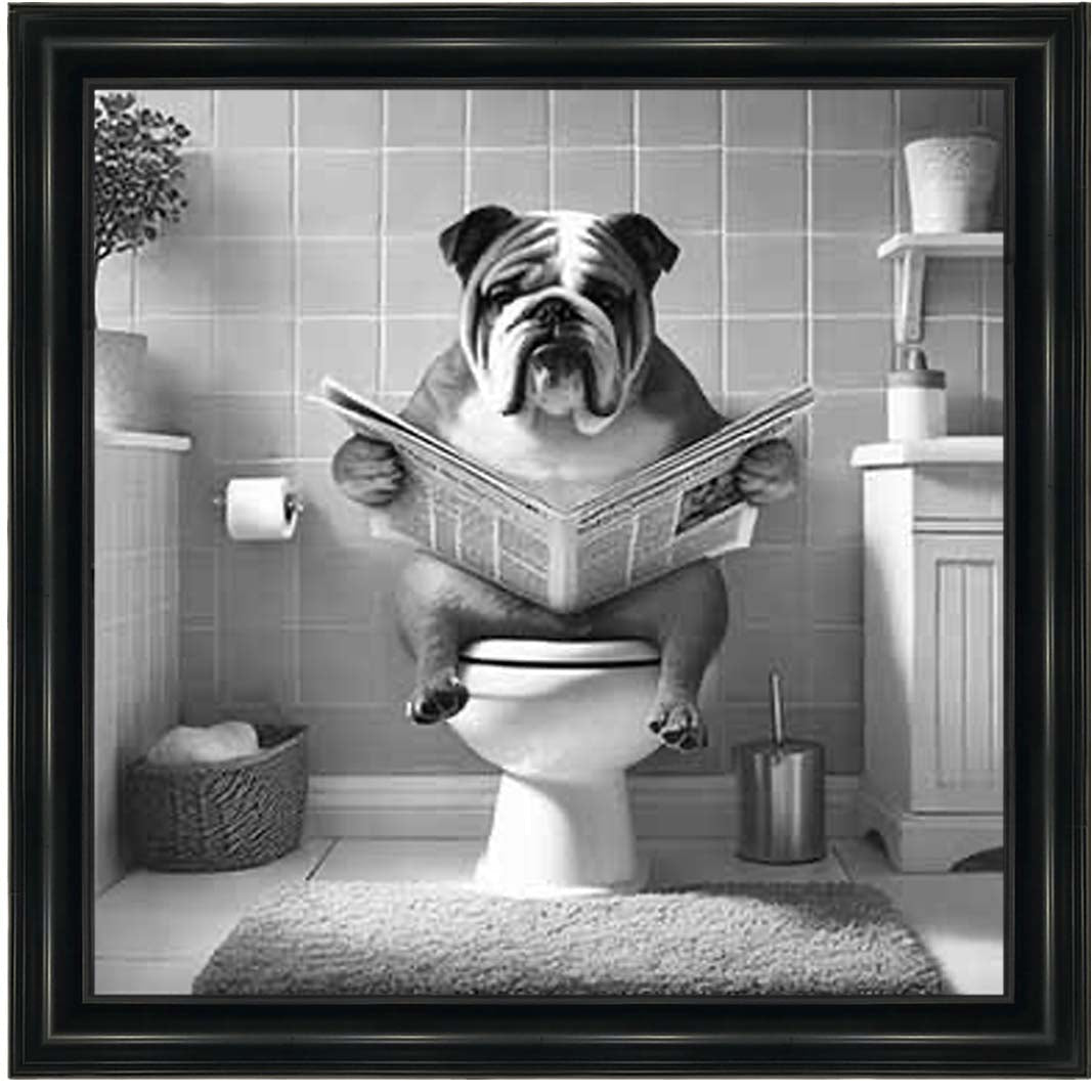 AN2210 BULLDOG ON THE TOILET