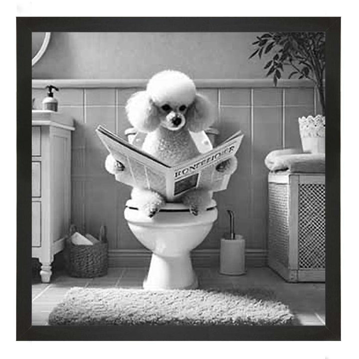 AN2211 POODLE ON THE TOILET