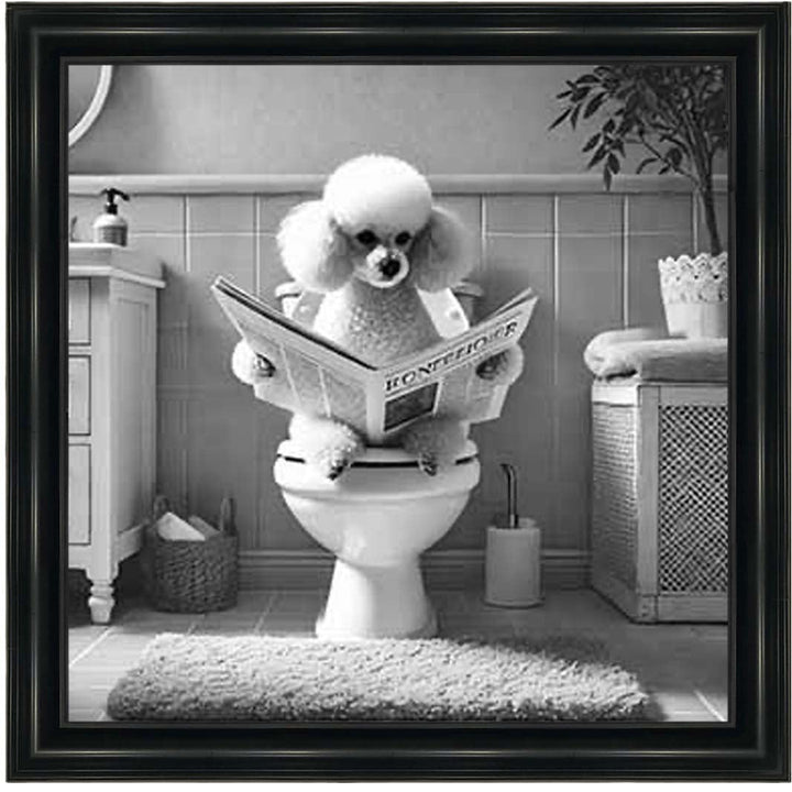 AN2211 POODLE ON THE TOILET