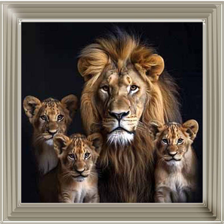AN2218-C Three Cubs & Lion