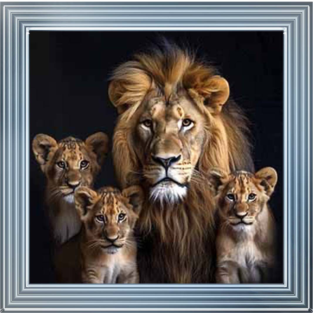 AN2218-C Three Cubs & Lion
