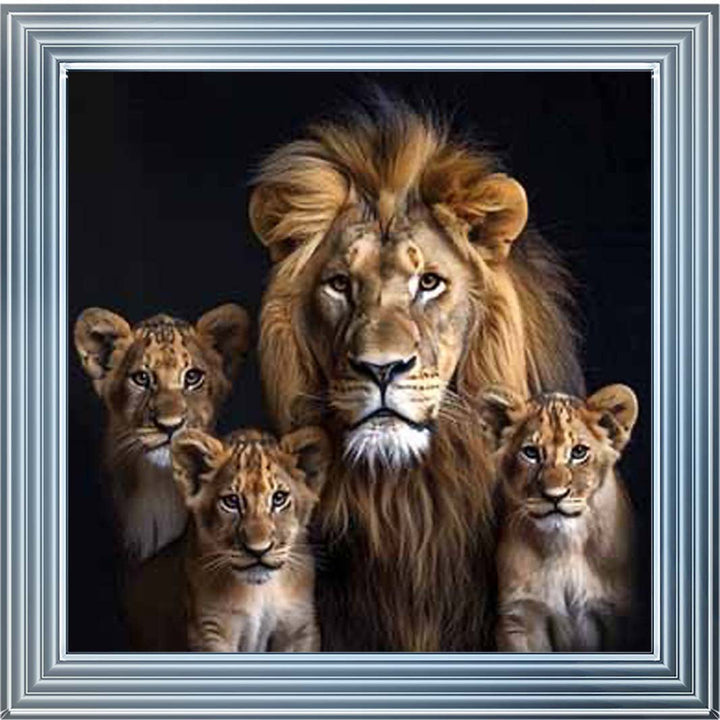 AN2218-C Three Cubs & Lion