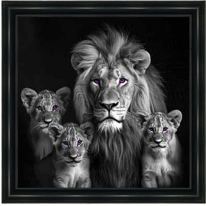 AN2218-PK Pink Eyes Lion Family