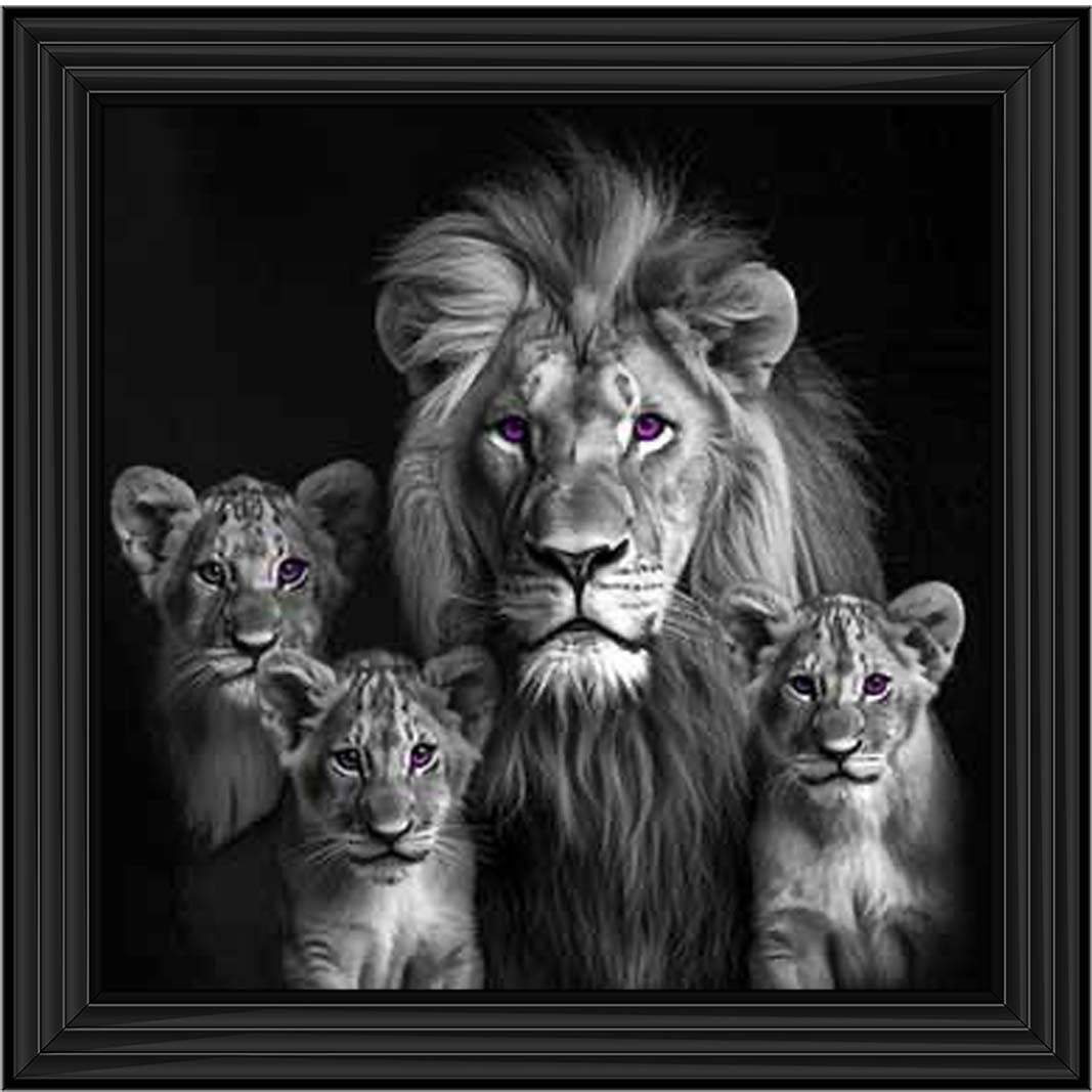 AN2218-PK Pink Eyes Lion Family
