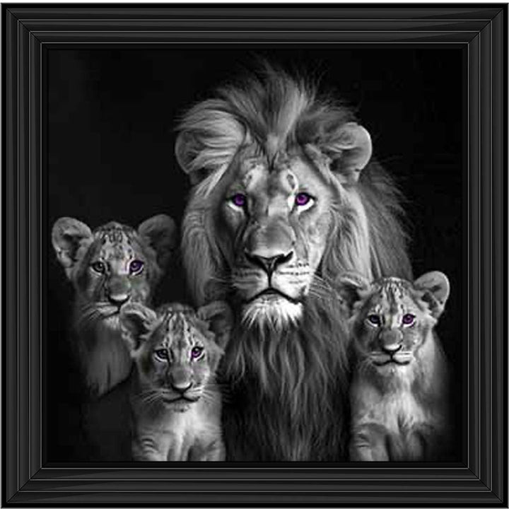 AN2218-PK Pink Eyes Lion Family
