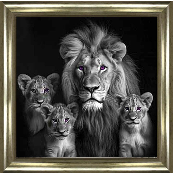 AN2218-PK Pink Eyes Lion Family