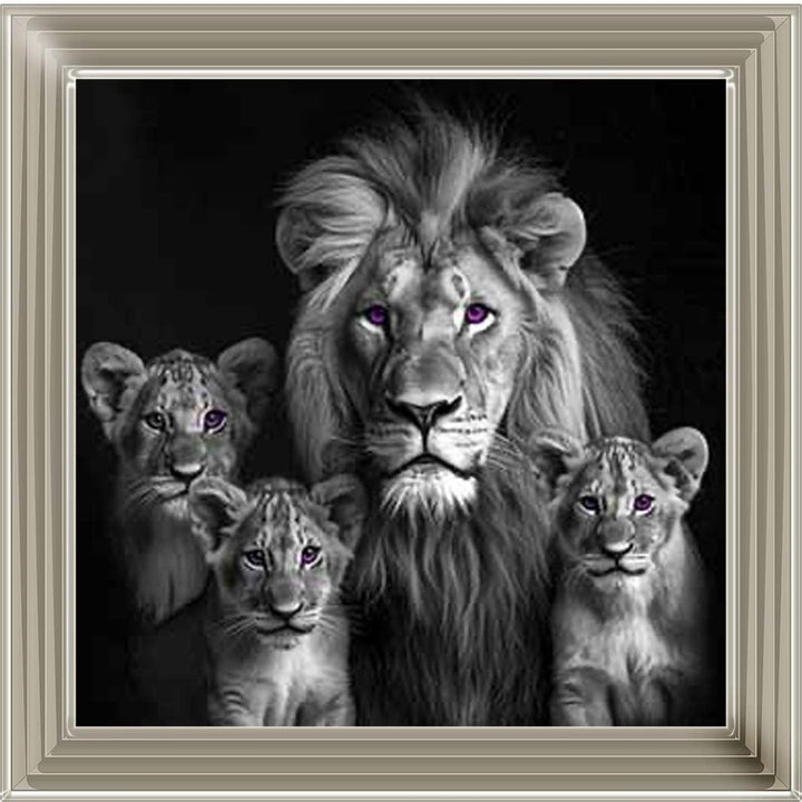 AN2218-PK Pink Eyes Lion Family
