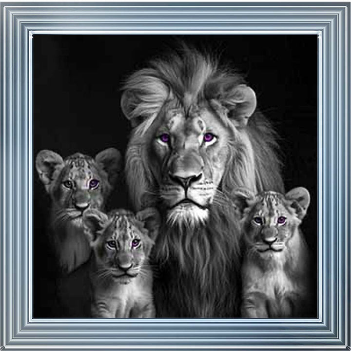 AN2218-PK Pink Eyes Lion Family
