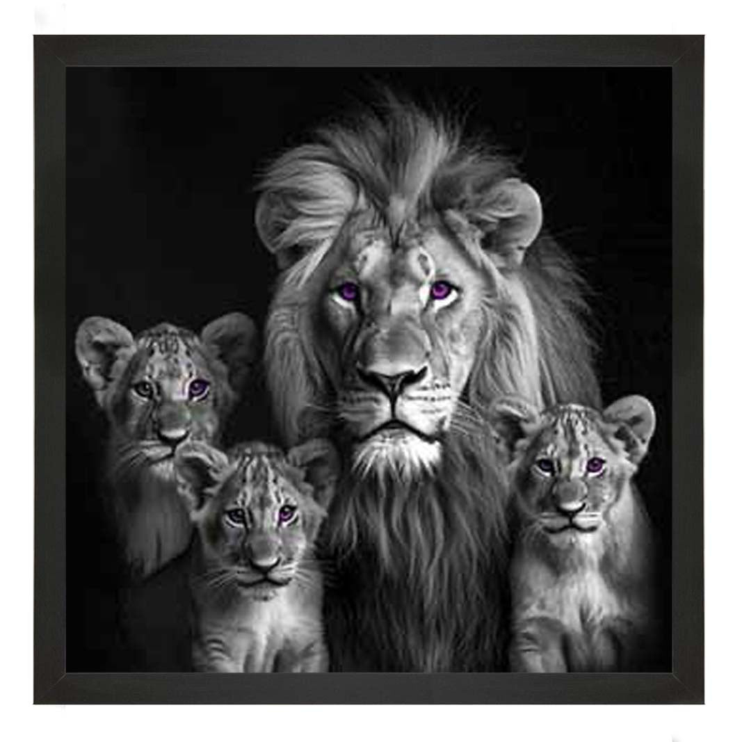 AN2218-PK Pink Eyes Lion Family