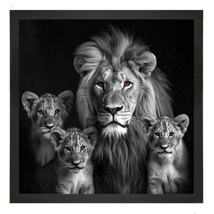 AN2218-PK Pink Eyes Lion Family